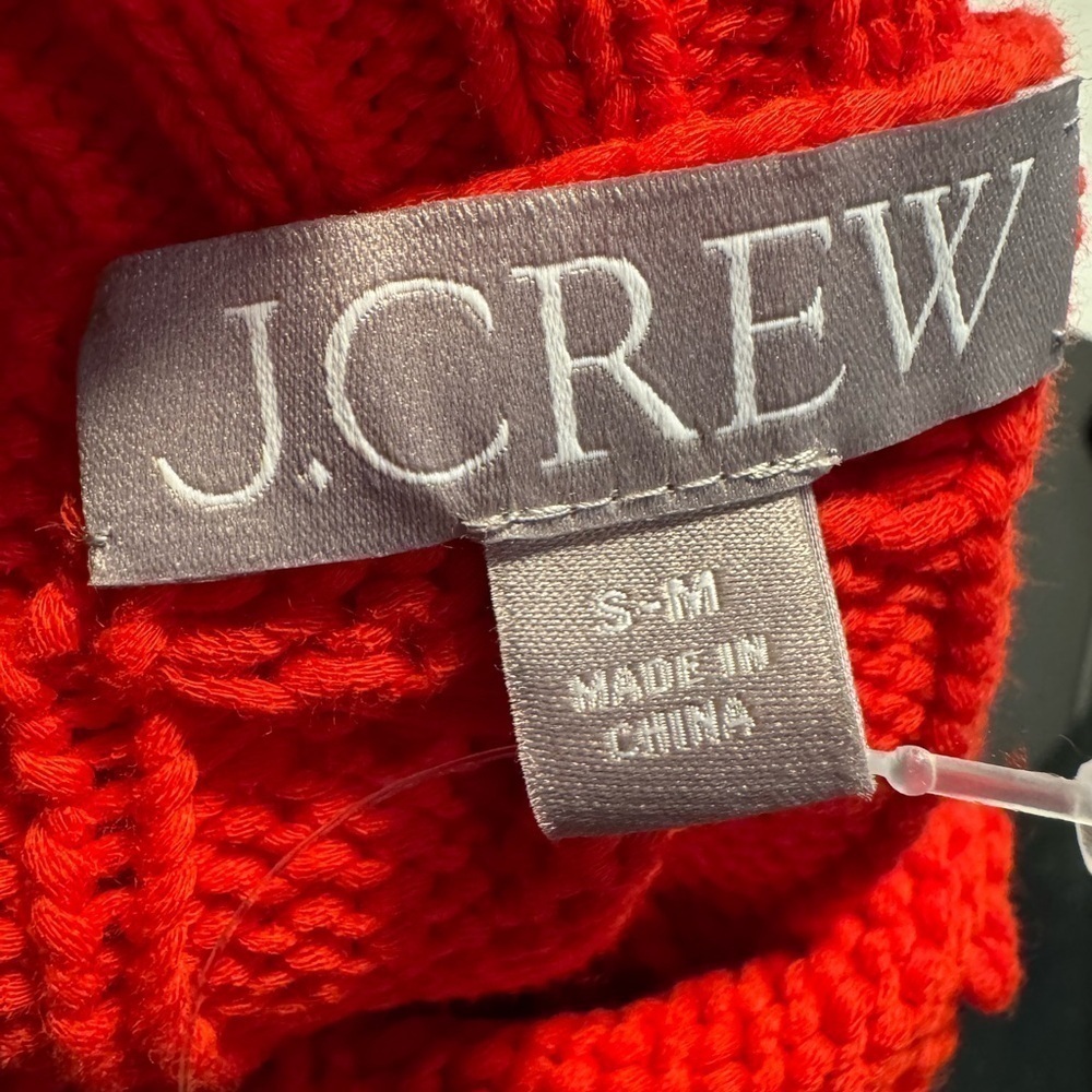 J.Crew Cotton Cable-Knit Side-Slit Crewneck Sweater Size S - M - Picture 15 of 17